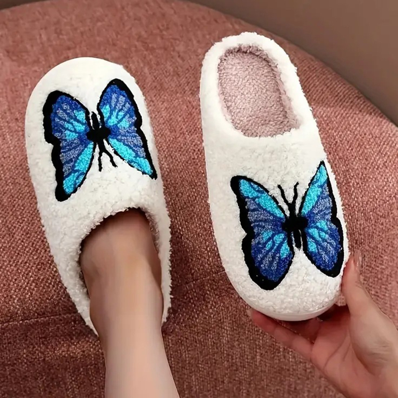 Embroidery Yes - 샤지 유니섹스 푹신한 면 슬리퍼, 귀여운