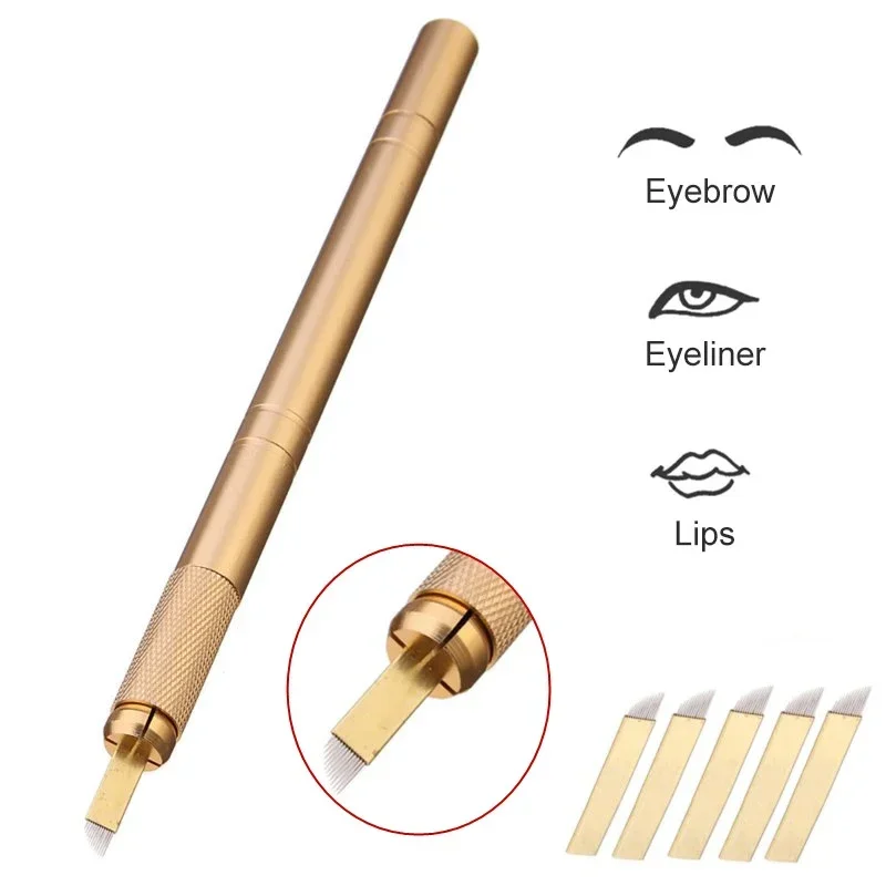 Embroidery Eyebrow - 골든 Tebori 3D 문신 펜 +