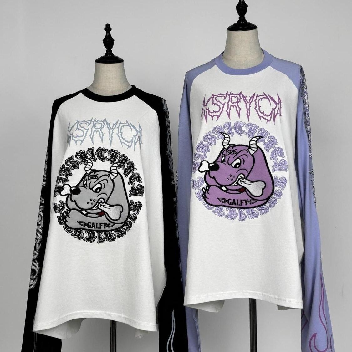 Embroidery Cotton Shirt - Y2K 일본 하라주쿠 스트리트웨어 콜라보레이션 서브컬쳐