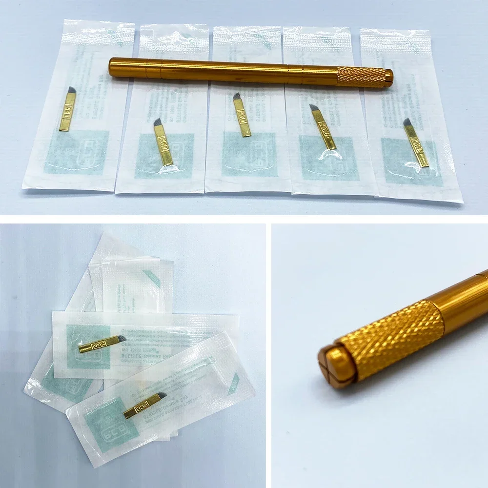 골든 Tebori 3D 문신 펜 + 5 Pcs 12 핀 - Embroidery Eyebrow 리뷰 및 가격