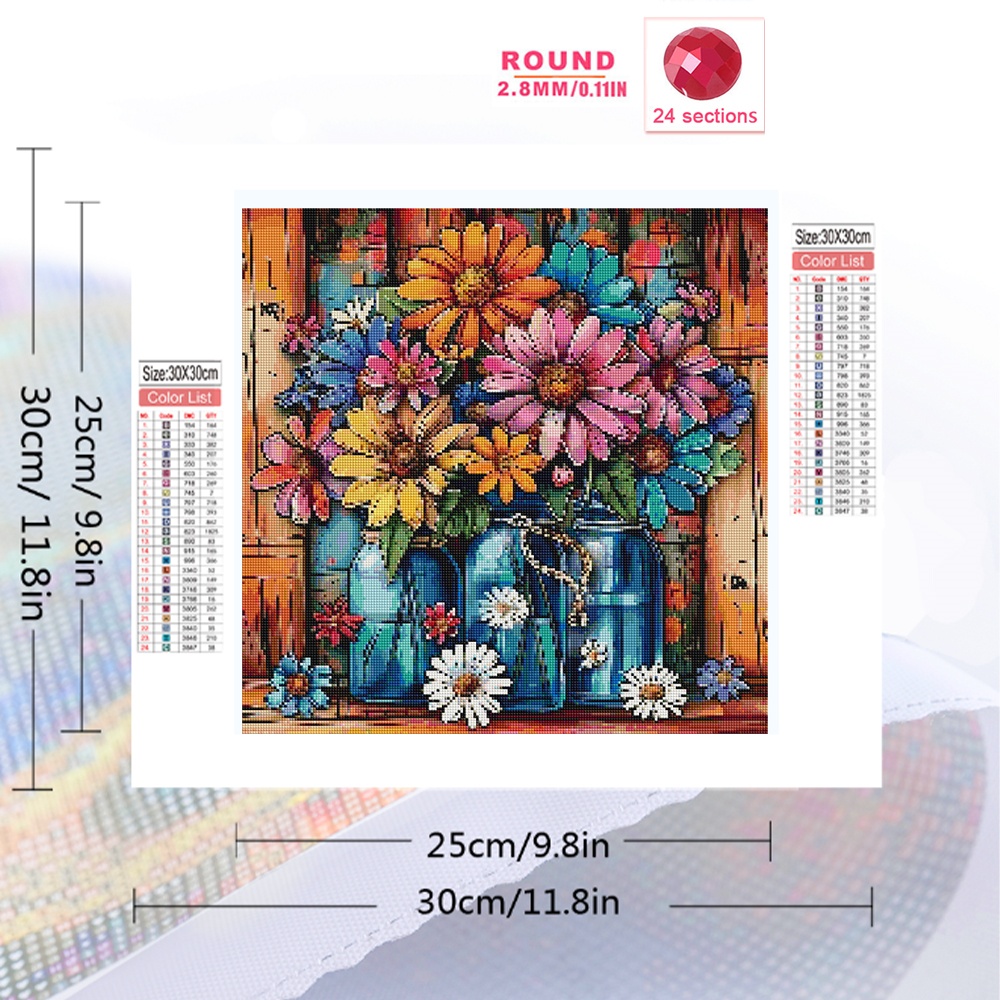 모모아트 다이아몬드 아트 페인팅, 꽃 모티브 아크릴 공 - Embroidery Daisy Flower 리뷰 및 가격