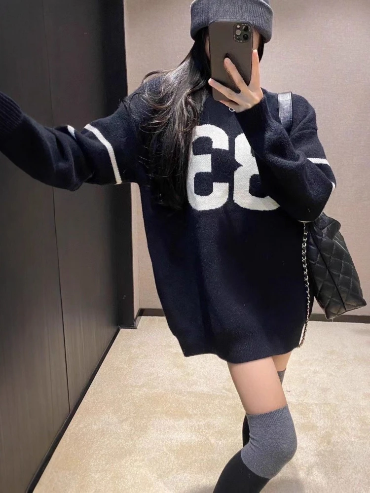 Y2K 빈티지 니트 스웨터 여성 2025, 그로즈드 하 - Embroidery Origin 리뷰 및 가격
