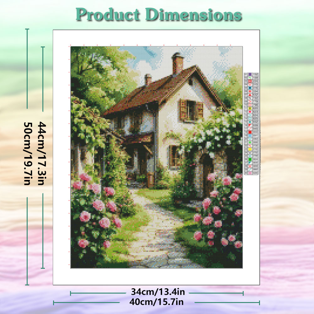 신상품 크로스 스티치 원단 풍경화 11ct DIY 컨트 - Embroidery Rose Stitch 리뷰 및 가격