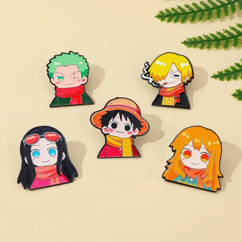 5개 귀여운 애니메이션 만화 브로치 재미있는 나미 루피 - Embroidery Textile 리뷰 및 가격