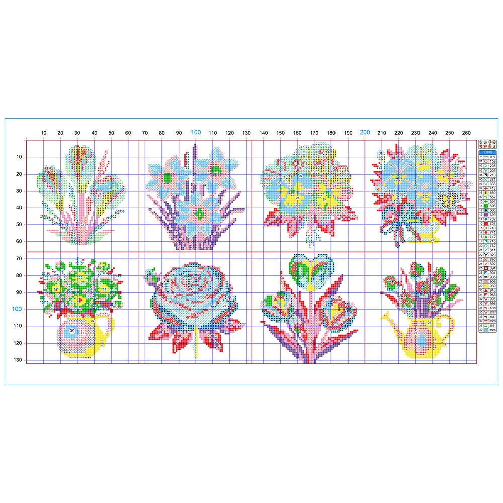 Evershine 8pcs 미니 꽃 크로스 스티치 꽃병 - Embroidery Rose Stitch 리뷰 및 가격