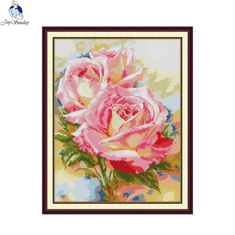 조이 선데이 크로스 스티치 키트 DIY 수제 핑크 장미 - Embroidery Rose Stitch 리뷰 및 가격