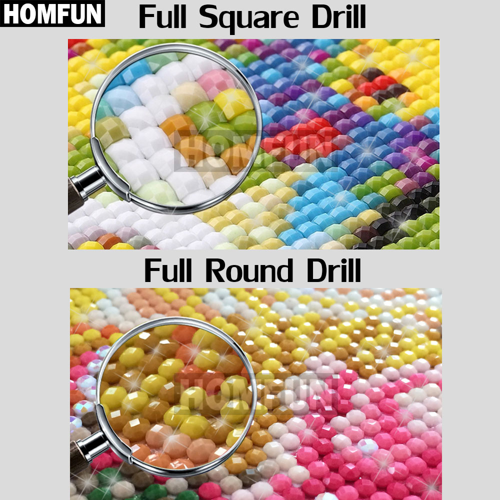 HOMFUN 풀 다이아몬드 페인팅 
