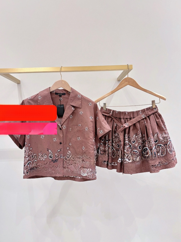 M 홈 2025 여름 휴가 스타일 속이 비치는 자수 반 - Embroidery Cotton Shirt 리뷰 및 가격